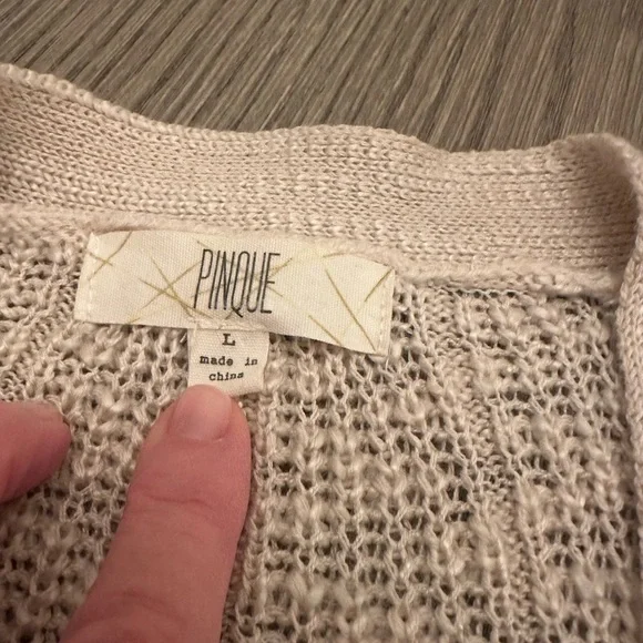 Beige Open-Front Cardigan - Picture 5 of 8